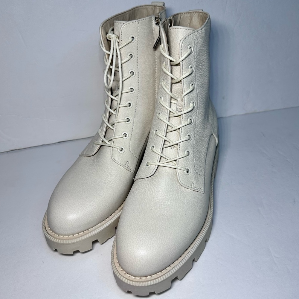Sam Edelman Women's Cream Lace-Up Boots - Picture 3 of 9